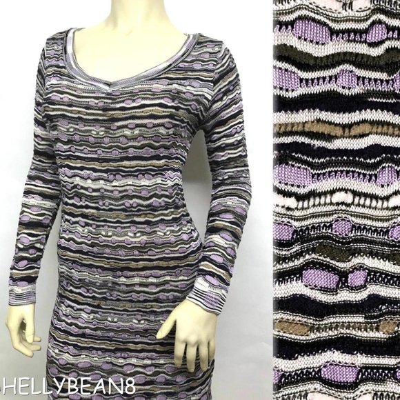 Missoni Dresses & Skirts - MISSONI M Space Dyed Knit Dress w Nude Slip 8 10